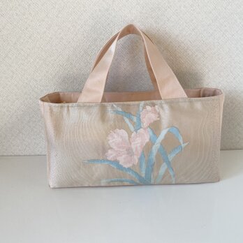帯バッグ〜優しい桜色のお花〜の画像