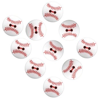 ボタンガローア ボタン2穴 10個セット　野球ボール　B-1332　スポーツの画像