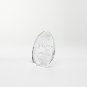 Glass paperweight｜Ski trackの画像