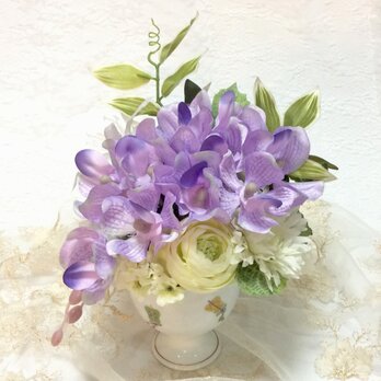 優しい色のお花たち  （造花、インテリアフラワー、結婚祝い、新築祝い、母の日、敬老の日、お盆）の画像