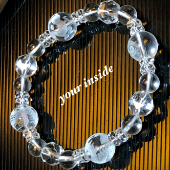 四神獣 素彫り 水晶 天然石ブレスレットの画像