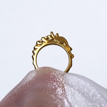 フラット 龍design ring［干支］真鍮　の画像