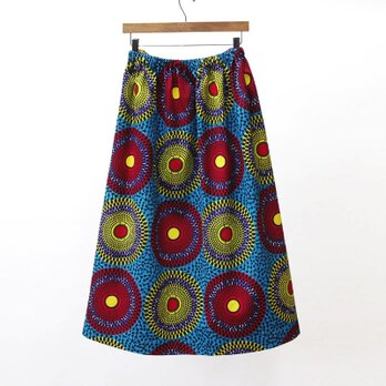 アフリカ布のロングスカート（アフリカンプリント）ロング・マキシ サークルの画像