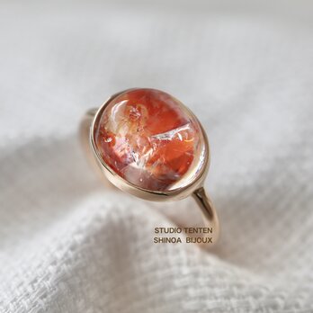 K10[flower fishのaurora quartz]ringの画像