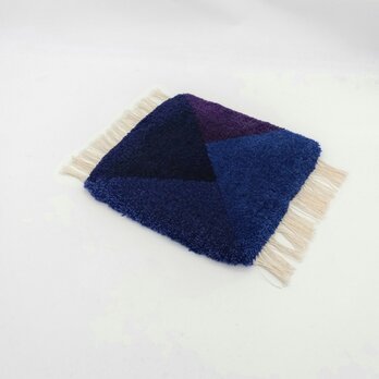 ノッティングの椅子敷 18紺/Ｍサイズ