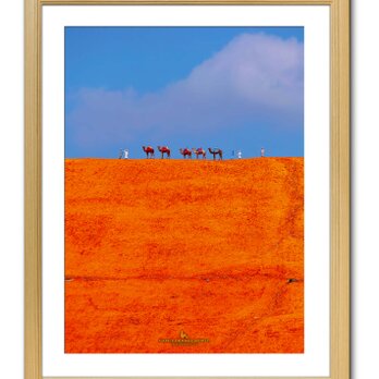 【額付アート写真/A3サイズ】ORANGE DESERT（オレンジ砂漠）の画像