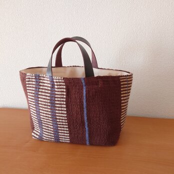 『TATAMI totebag Msize 』畳織り鞄 手織り マチが広くたっぷり入る サブバッグにも♪