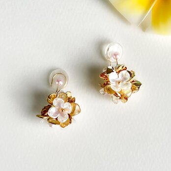 ミニブーケのイヤリング〜Feminine Flower 14kgf Earrings　104の画像