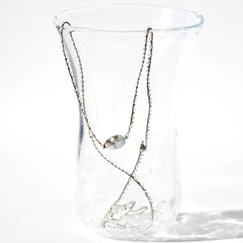-Moss aquamaline- braid necklaceの画像