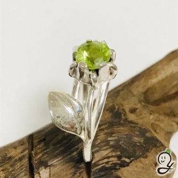 幸せの輝き - シルバー925花モチーフリングの画像