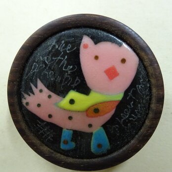 長瀬清美×下和弘　オリジナルボタン　トリネコ・ピンクの画像