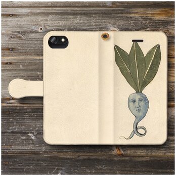 【ハーバリウム 15世紀 植物標本集 手稿】スマホケース手帳型 名画 iPhone15の画像