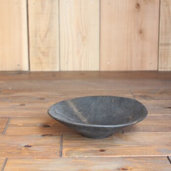 シラカバの浅鉢（黒）②〈ガラスコーティング〉【1100】の画像