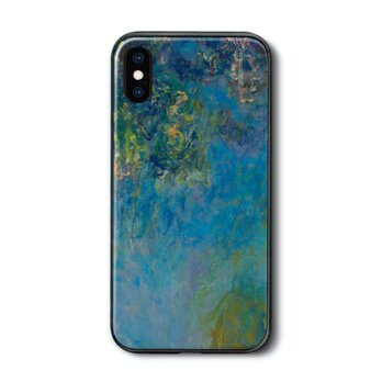 【藤 クロードモネ】スマホケース ガラスケース 名画 iPhone7 iPhoneXRの画像