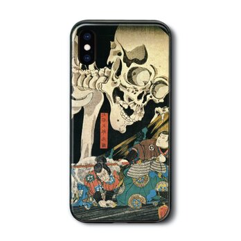 【歌川国芳 画写 相馬の古内裏】スマホケース ガラスケース 名画 iPhoneSE2 第二世代の画像