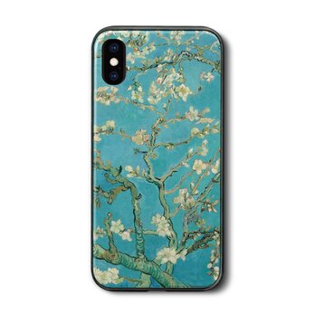 【ゴッホ　花咲くアーモンドの枝】スマホケース ガラスケース 名画 iPhone7 iPhoneXRの画像