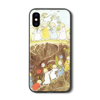 【北斎と応為 唐獅子図】スマホケース ガラスケース 名画 iPhoneSE第三世代の画像