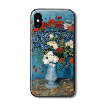 【ゴッホ 花瓶の花束】スマホケース ガラスケース 名画 iPhone15 iPhone11の画像