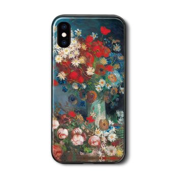 【ァン ゴッホ 野花とバラの静物画】スマホケース ガラスケース 名画 iPhone14Plus 12Proの画像