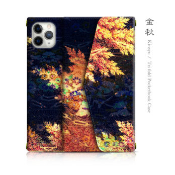 金秋 - 和風 iPhone 三つ折り手帳型ケース【iPhone全機種対応】の画像