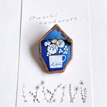 日々の小窓　ステンドグラスブローチ　