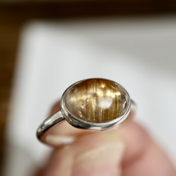 [ルチルの実]gold rutile quartz ringの画像