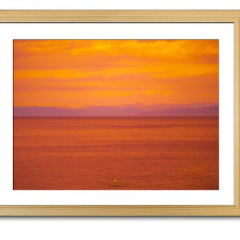 【額付アート写真/A3サイズ】ORANGE SEA（オレンジの海）の画像