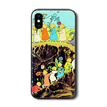 【オルファース 根っこの子供】スマホケース ガラスケース 名画 iPhone15Plus 13miniの画像