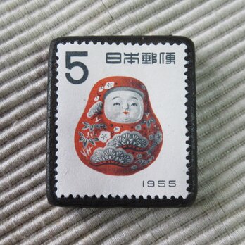 日本　年賀切手ブローチ9226の画像