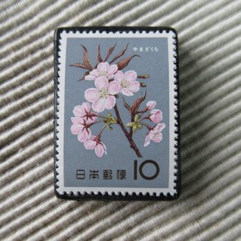 日本　花切手ブローチ9230の画像