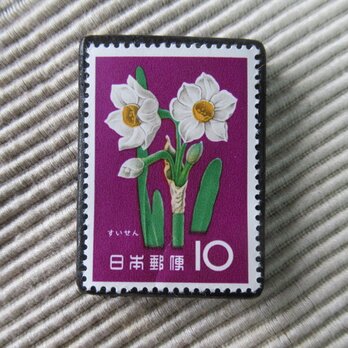 日本　花切手ブローチ9231の画像