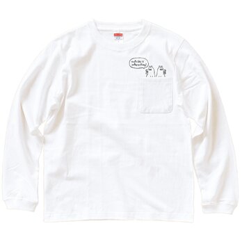 【 長袖 ポケット付 Tシャツ 】『イヌ科のフタリ』 男女兼用 ロンT 犬の画像