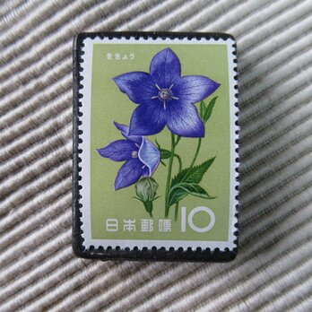 日本　花切手ブローチ9236の画像