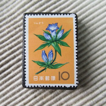 日本　花切手ブローチ9238の画像