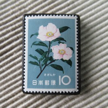 日本　花切手ブローチ9239の画像