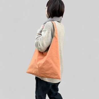オオカミ少年：オレンジ（KONBU　撥水加工ナイロン素材ワンショルダーバッグ）　受注製作の画像