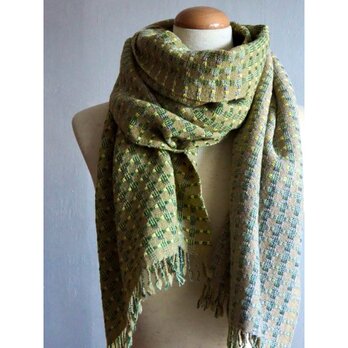 lambswool×cottonsilk stole   -yellow-の画像