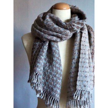 lambswool×cottonsilk stole   -beige-の画像