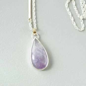 Striped Amethyst Necklace/Pear Shapedの画像