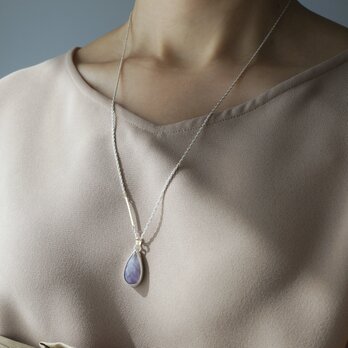 Striped Amethyst necklace/Pear shapeの画像