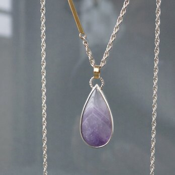 Striped Amethyst Necklace/Pear Shapedの画像