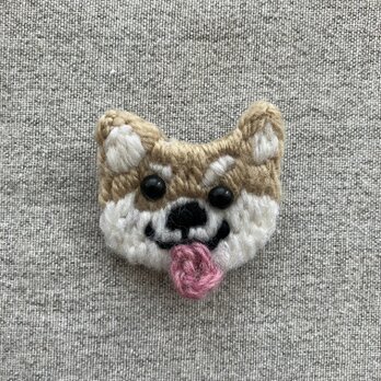柴犬（お顔）＊ブローチ