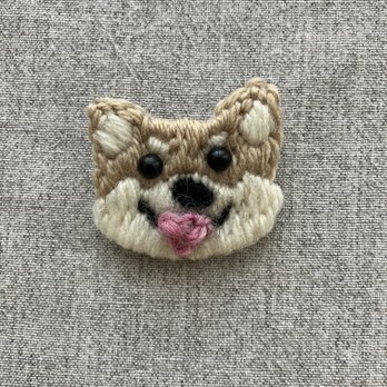 柴犬（お顔）＊ブローチ