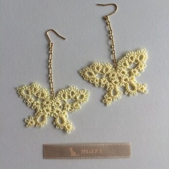 butterflyピアス　yellowの画像