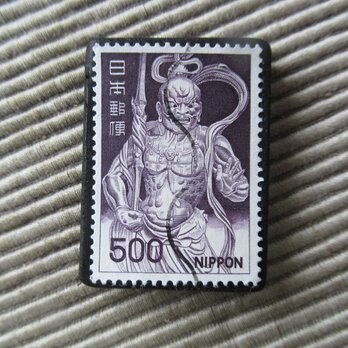 アップサイクル　日本　切手ブローチ9264の画像
