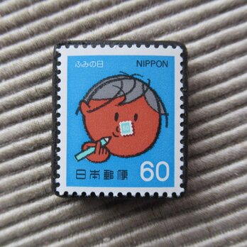 日本　切手ブローチ9298の画像