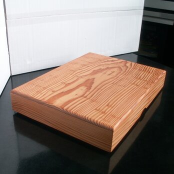 ●屋久杉  無垢　A４クリアファイルが入る文具箱　書道具箱　小物入れ　木製　K２８４の画像