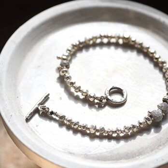 -Rough diamond- silver braceletの画像
