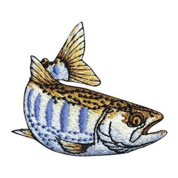 アップリケワッペン サクラマス ヤマメUI 鱒 川魚 UI　　W-2093　ます　魚　川魚　釣り　フィッシングの画像