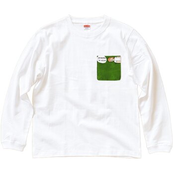 長袖 ポケット付 Tシャツ 『シバフイズナイス・女子』 男女兼用 ロンT ペアルックの画像